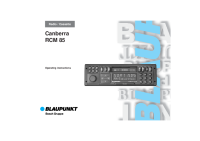 Blaupunkt Canberra-RCM-85 - Owners Manual